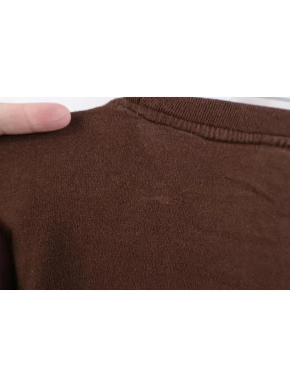 Vintage Y2K Streetwear Mens 3XL Faded Blank Cotton Long Sleeve T-Shirt Brown